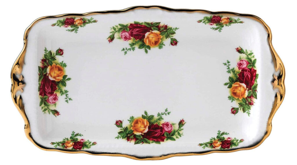 serving platter old country roses design by royal albert