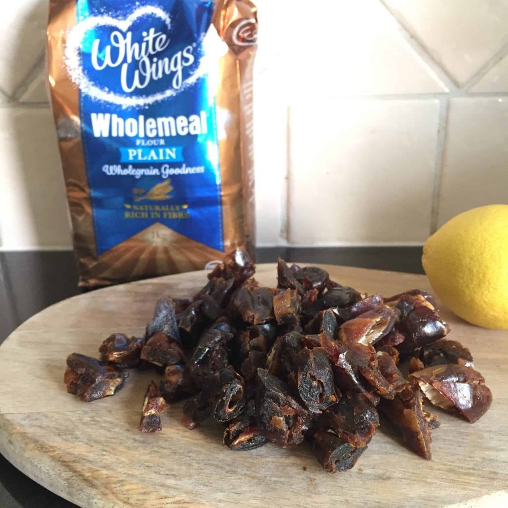 ingredients for date muffins