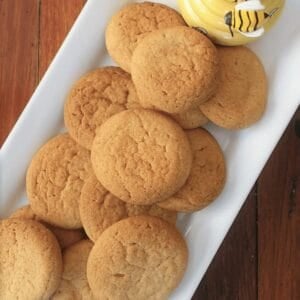 Honey Biscuits served on white plate.