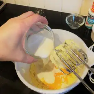 adding milk