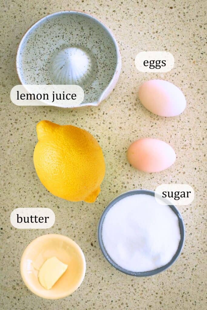 ingredients for lemon curd