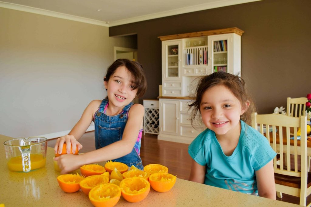 Miss Z and Miss Y in the kitchen