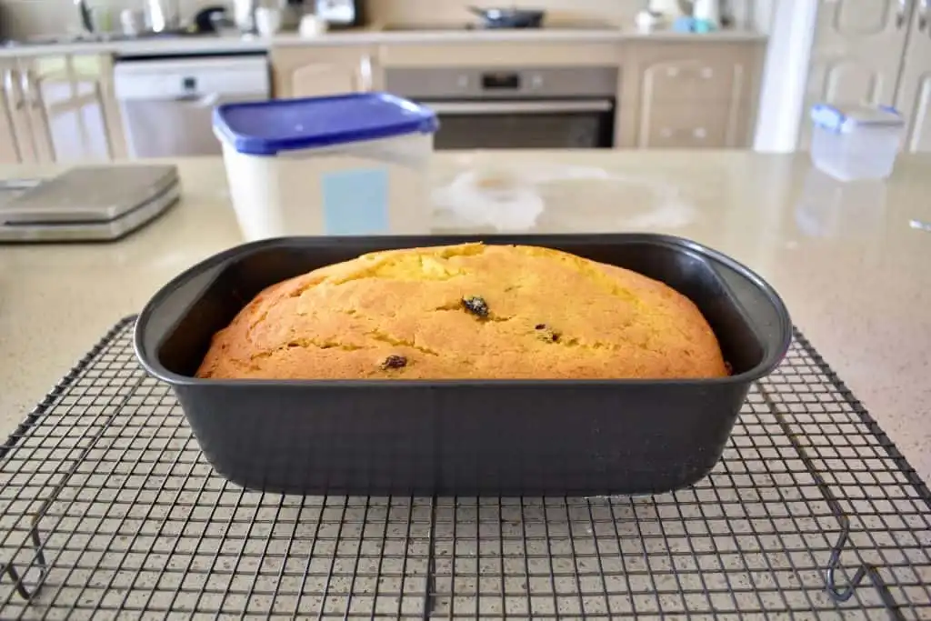 pumpkin cake cooked in tin