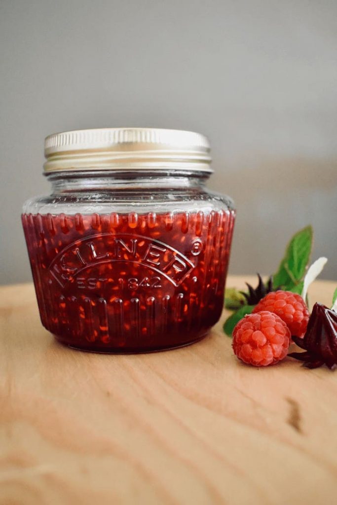 Raspberry and rosella jam