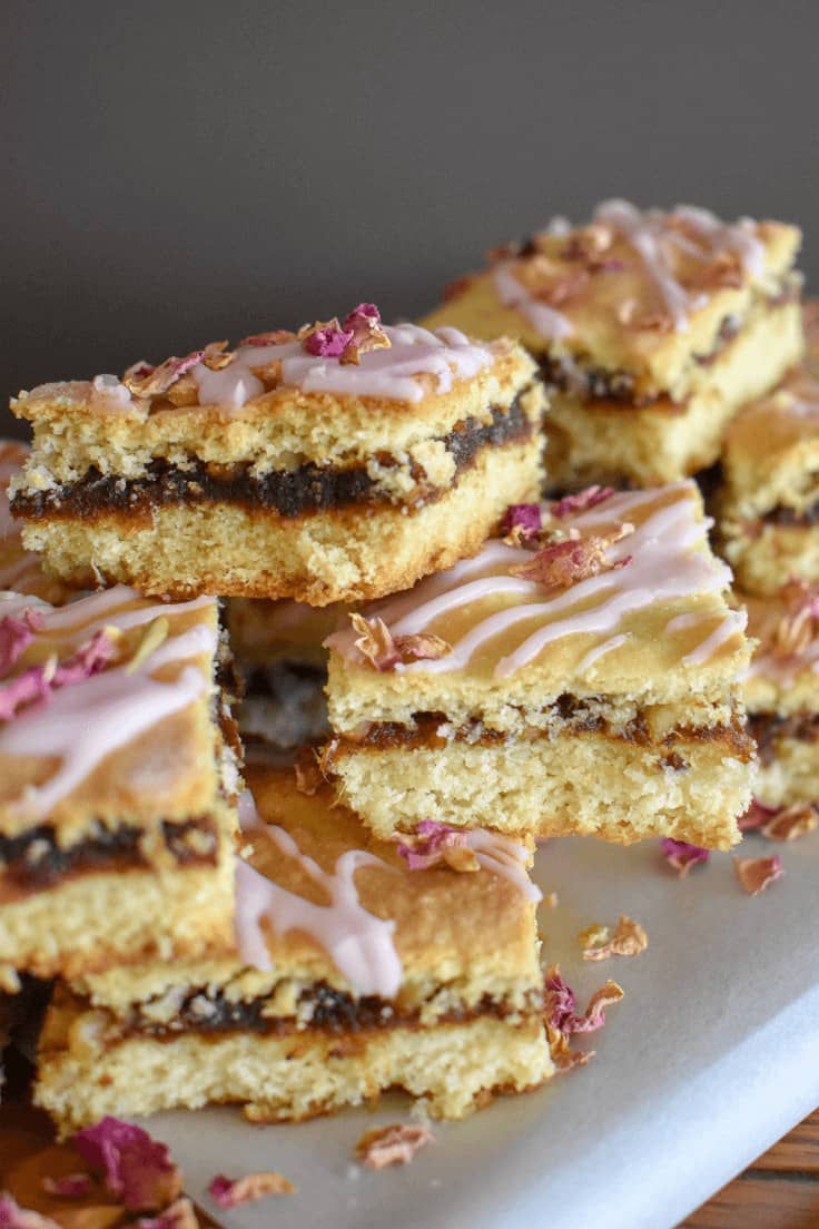 Date and Walnut Slice with rosewater Cooking with Nana Ling