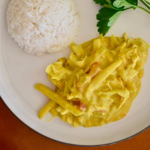 keens chicken curry on plate