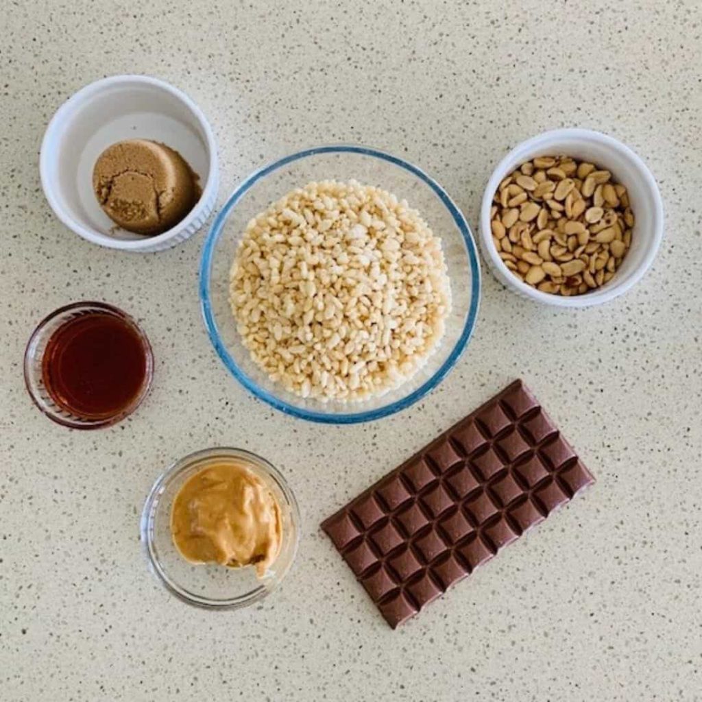 ingredients for crunchy peanut balls