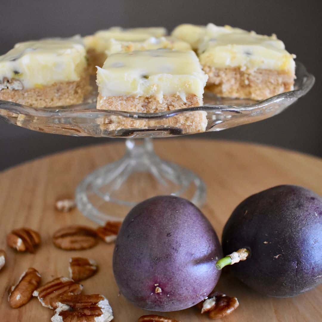 Passionfruit Pecan Slice Nobake recipe Cooking with Nana Ling