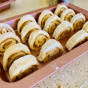 pinwheel scones on tray