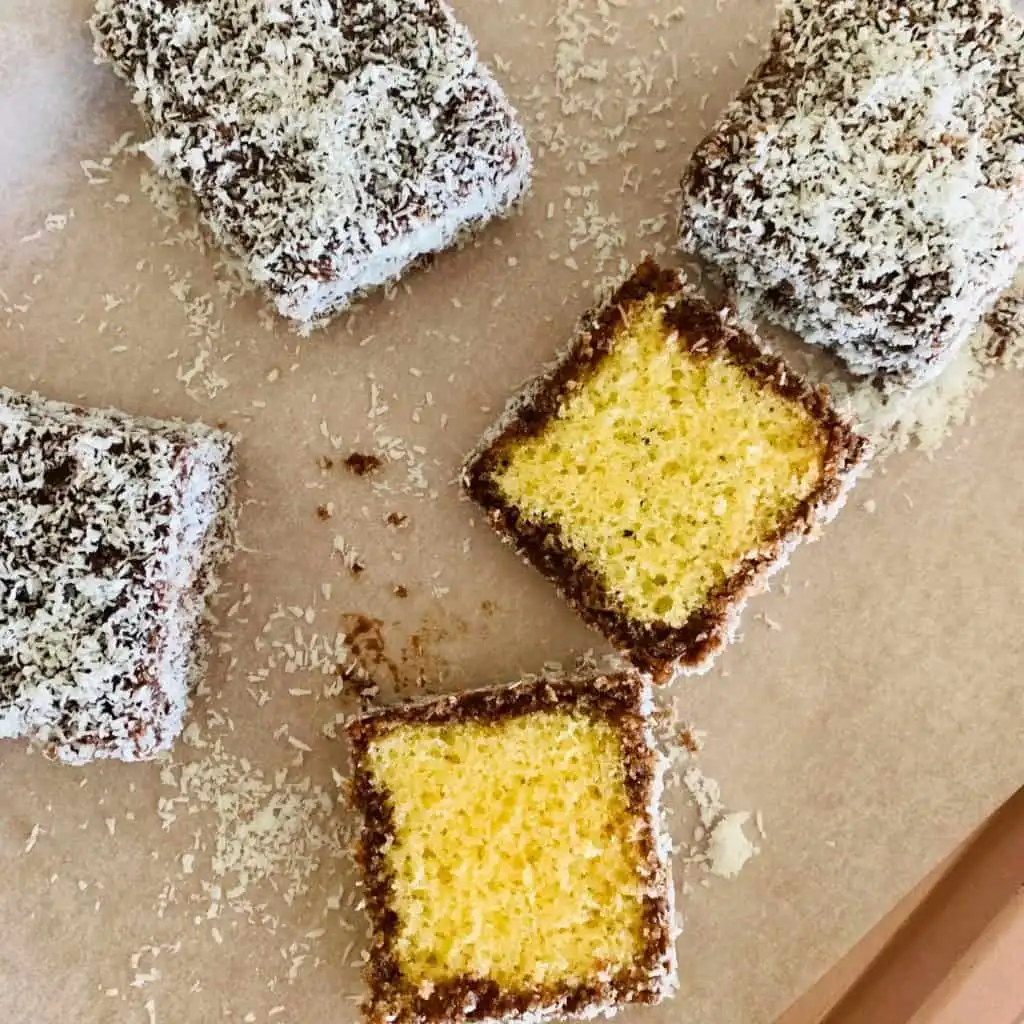 lamingtons on tray