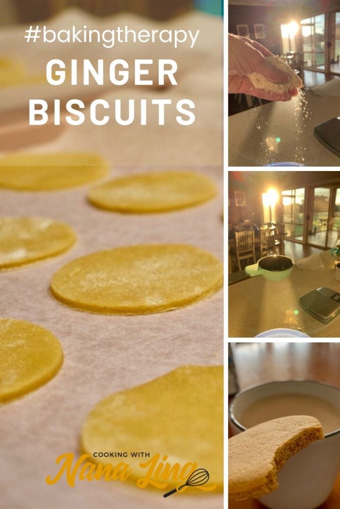 ginger biscuits preparation collage