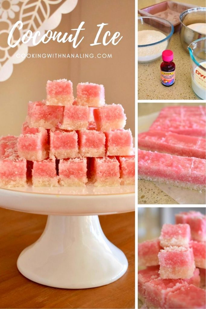coconut ice collage pin