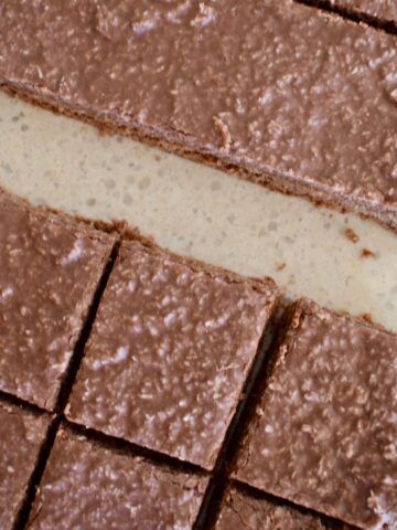 choc coconut slice