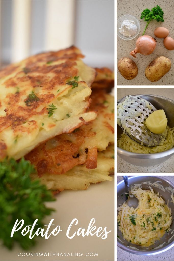potato cakes collage