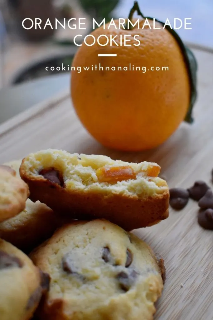 orange marmalade cookies with choc chip variation
