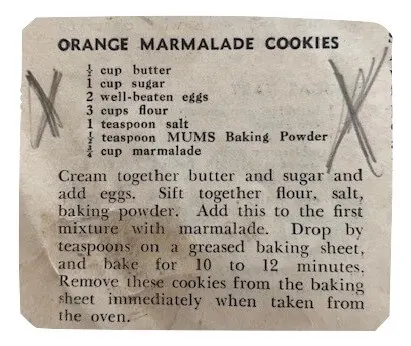 orange marmalade cookies recipe