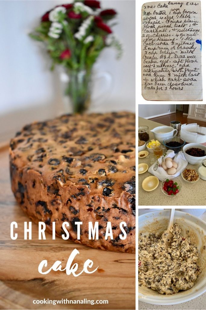 christmas cake method collage