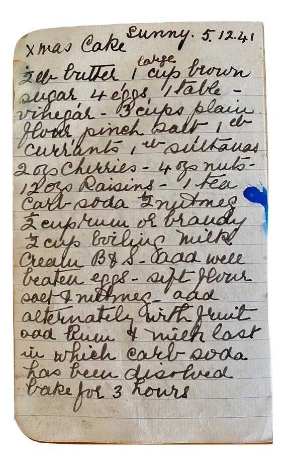 christmas cake recipe
