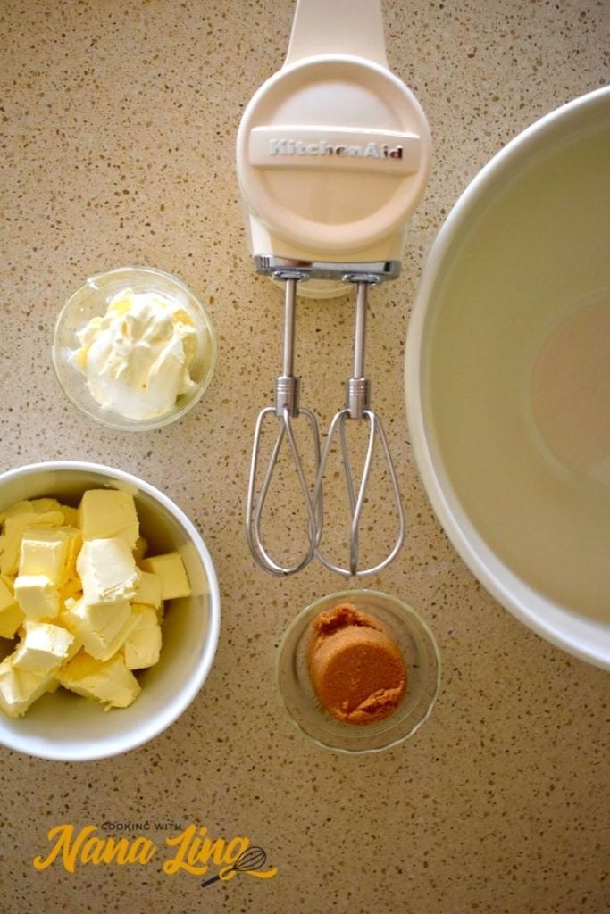 ingredients for baked mango cheesecake