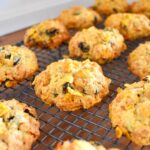 cornflake cookies on wire cooling tray