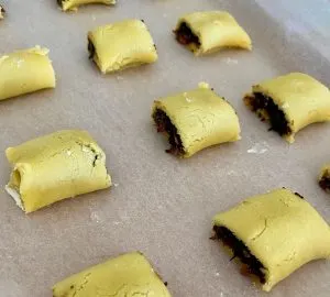 spicy fruit rolls on tray