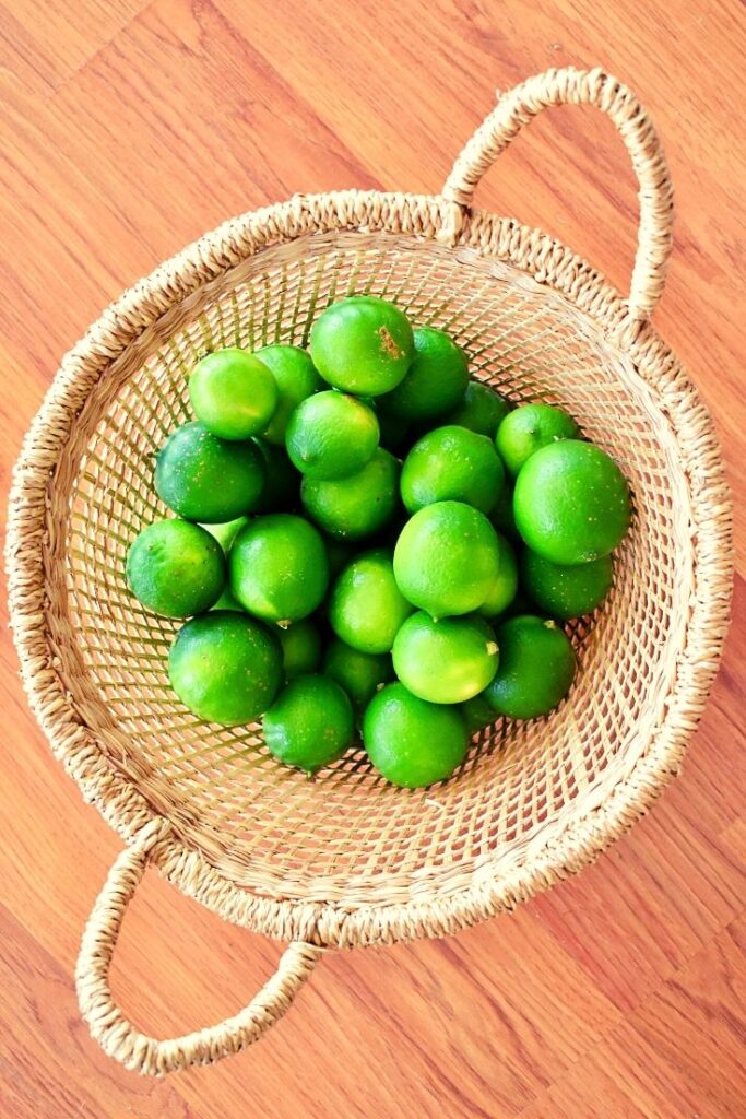 limes in basket