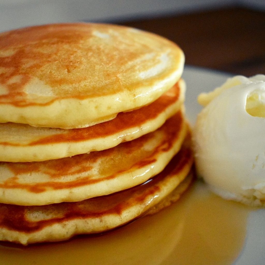 scotch pancakes with ice cream