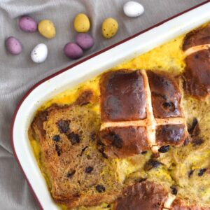 hot cross bun pudding