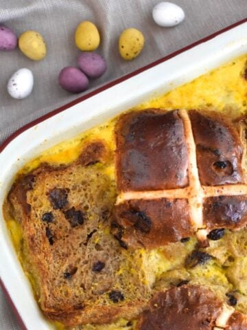 hot cross bun pudding