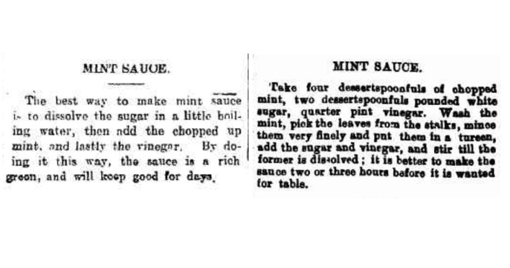 mint sauce recipe