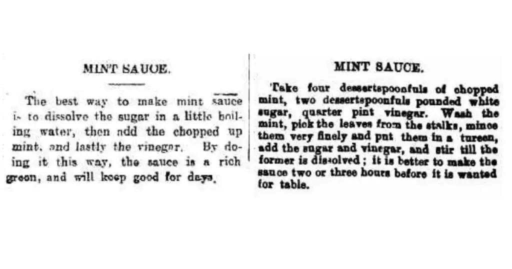 mint sauce recipe