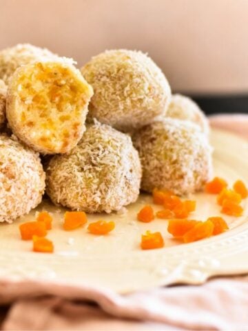 apricot balls on plate