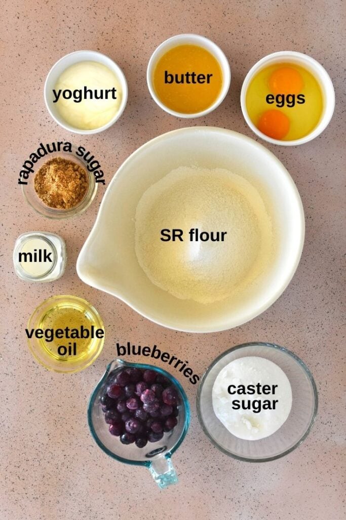 blueberry muffins ingredients