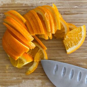 sliced orange for marmalade