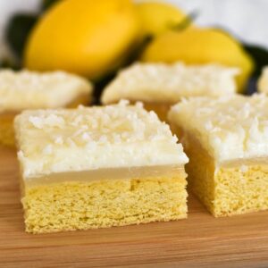 lemon slice on timber board