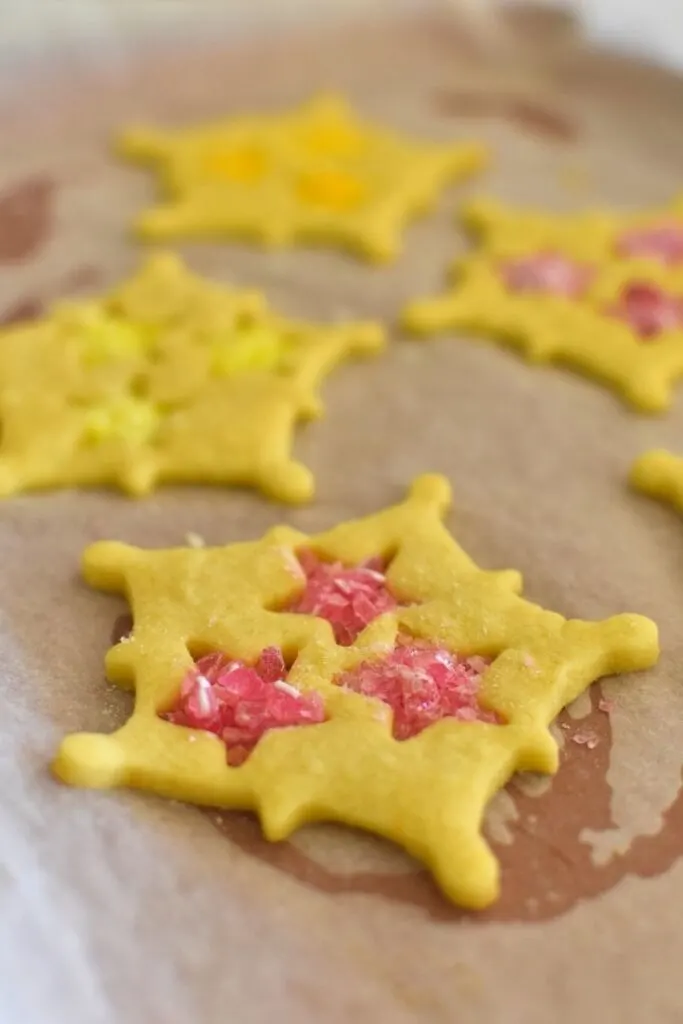 making stained glass cookies