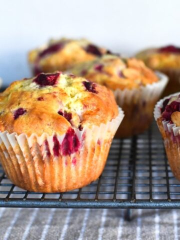 raspberry white chocolate muffins