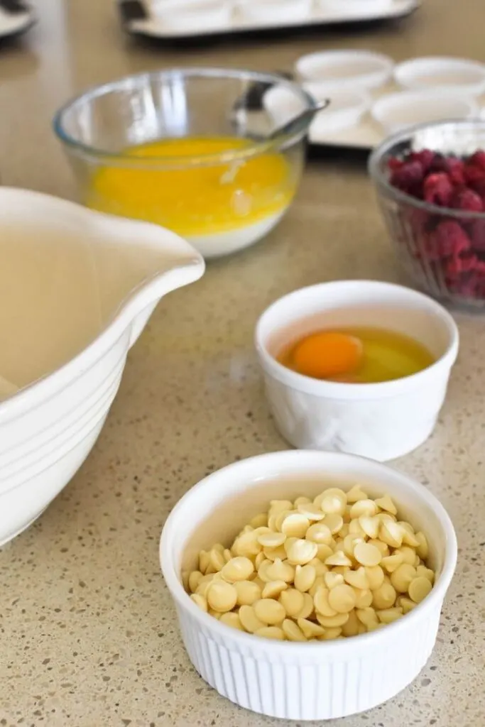raspberry white choc muffin ingredients