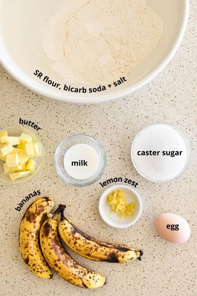 banana bread ingredients