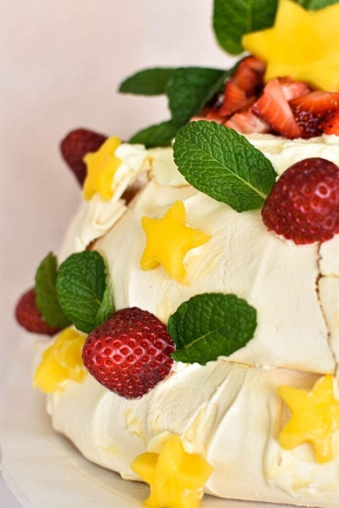 close up christmas pav