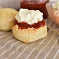 cream scones with jam and cream