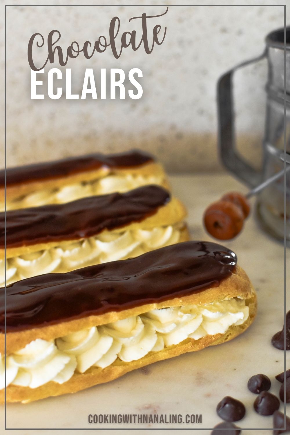 Chocolate Eclairs Recipe Cooking with Nana Ling