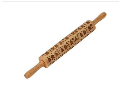 christmas embossed rolling pin
