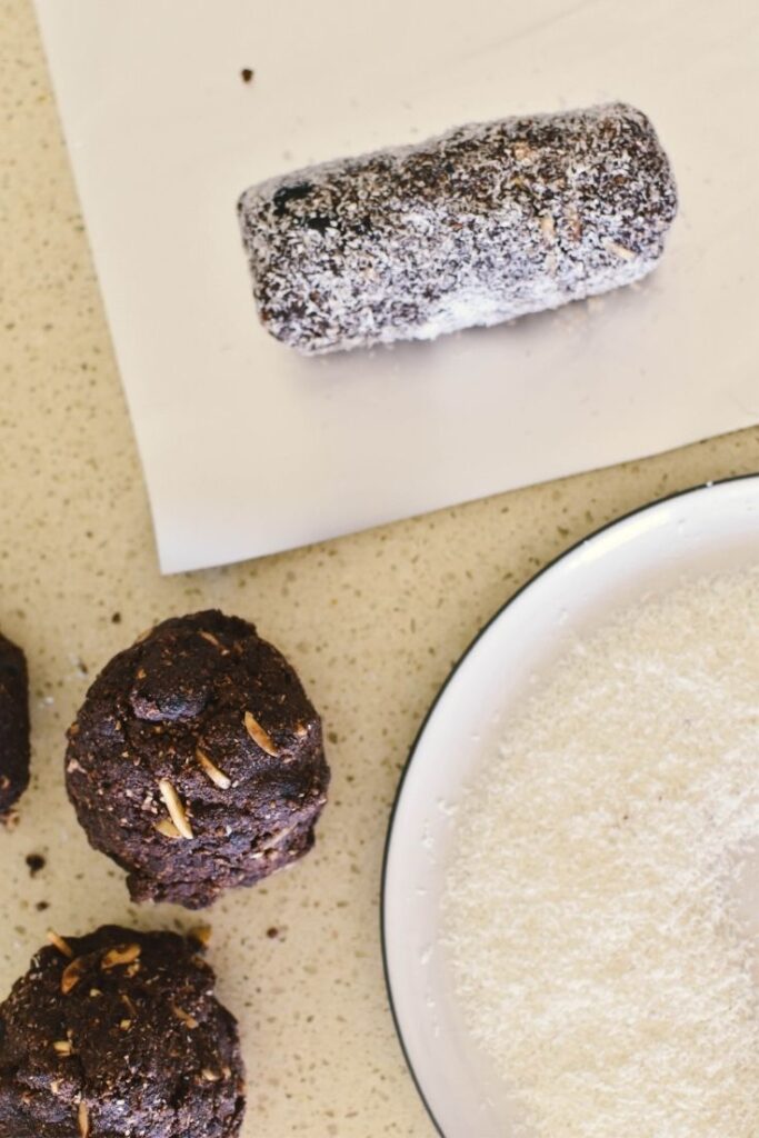 rolling choc cherry log