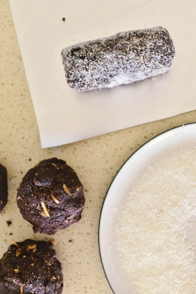 rolling choc cherry log