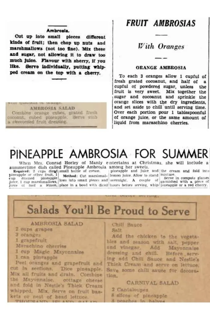 ambrosia recipe