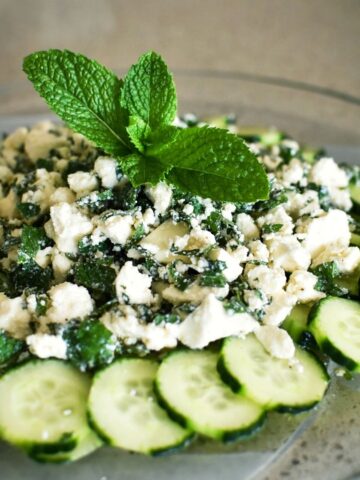 cucumber mint fetta salad