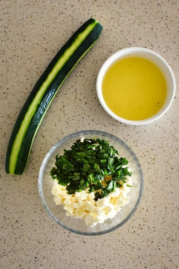 cucumber mint fetta salad