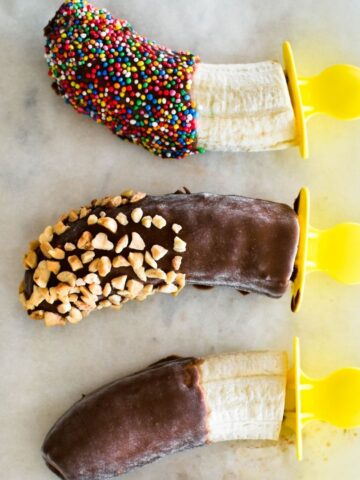 frozen chocolate bananas