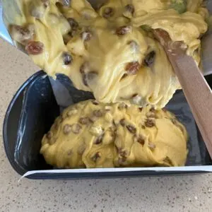 sultana cake batter